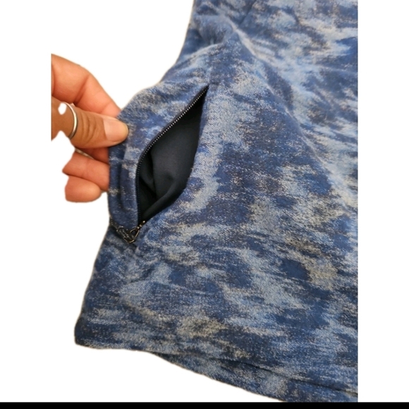 Lululemon Mens Blue Surge Warm 1/2 ZipData Rush Mini Jacquard Chambray Sweater - Picture 6 of 11